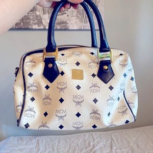 Mcm handbag sailor white and blue